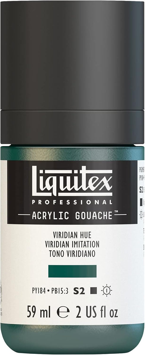 Liquitex Professional Acrylic Gouache, 2-oz (59ml) Bottle, Viridian Hue...