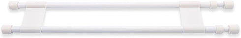 Camco 34" Double RV Refrigerator Bar, Holds Food and Drinks in Place During Travel, Prevents Messy Spills, Spring Loaded and Extends Between 19" a...