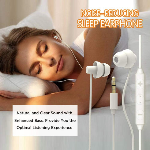 Sleep Earbuds, Ultra-Soft Comfortable Noise Isolating Earplugs Workout Headphones in-Ear Earphones w/Mic & Volume Control - Perfect for Side Sleep...