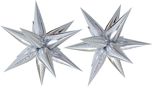 Tellpet Star Balloons Foil Balloon for Birthday Bachelorette Engagement Wedding Party, 2pcs Large Silver Balloon...