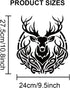 Large Deer Head Stencil 11.8×11.8inch Reusable Deer Antler Head Template with Paint Brush Deer Buck Forest Animal Wildlife Stencil for Deer Wall A...