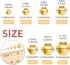 18K Gold 925 Sterling Silver Beads for Jewelry Making 20Pcs S925 Silver Loose Beads Smooth Round Silver Beads for Stackable Bracelet Jewelry Craft...