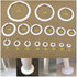 Wall Flange Cover Collars Plastic Radiator Pipe Collars, 4 Pieces, Wall Flange Cover for Water Pipe Drain Line Outer Diameter Flange Decoration (1...
