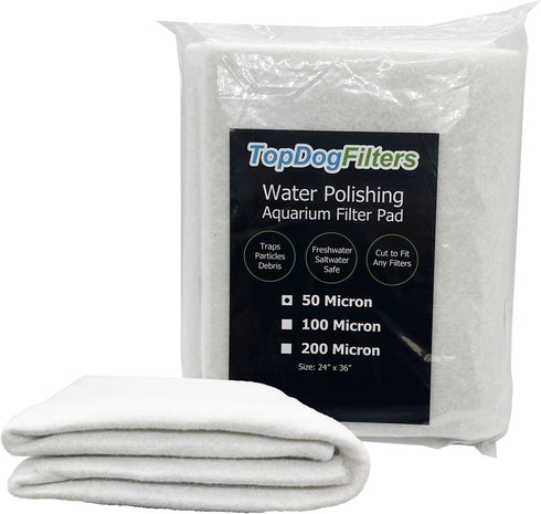 TopDogFilters Polishing Filter Pad for Aquarium Filter Pad Pond Filter Pad 24 x 36 inches Cut to Fit Water Polishing Pad Media Freshwater Saltwate...