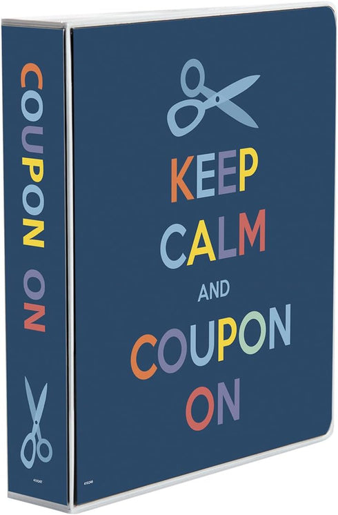 3-Ring Coupon Organizer Binder - Keep Calm...
