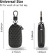 Amiss Universal Remote Key Fob Cover, Car Key Case/Protector, Genuine Leather Car Smart Keychain Holder Metal Hook and Keyring Zipper Bag - Black ...