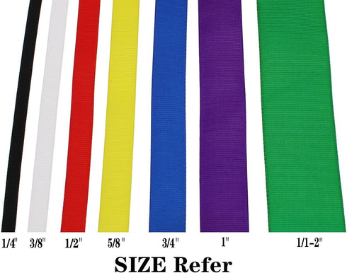 Solid Grosgrain Ribbon 25 Yard Each Roll 100% Polyester Woven Edge (1/4", Black)...