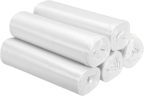 PATIKIL 4 Gallon Trash Bags, 5 Rolls / 100 Counts Thicken Rubbish Bags Portable Small Garbage Bags for Office Bedroom Kitchen, White...
