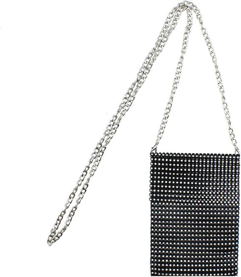 AIBEARTY Women Girls Sparkly Rhinestone Cell Phone Purse Mini Crossbody Bag Evening Clutch Shoulder Bag with Metal Chain...