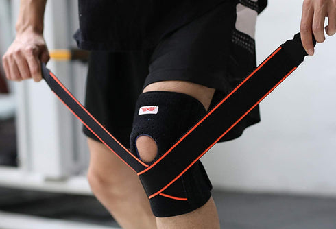 2020 Knee Sleeve, Knee Brace Compression Fit Support for Joint Pain and Arthritis Relief, Improved Circulation Compression - Single?Orange, One Si...