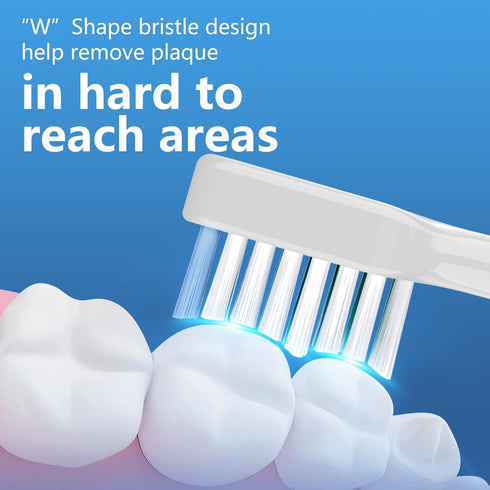 Toothbrush Heads for Waterpik Triple Sonic Tooth Brush, Complete Care 5.0/9.0, AquaSonic Duo and Home Dental Center Electric Toothbruh, 10 Count(P...