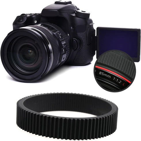 The Lord of the Tools Seamless Focus Gear Ring for 67-74mm Diameter Lens Follow Focus Ring Standard 0.8 Mod 360° Rotation Focus Gear Video Camera ...