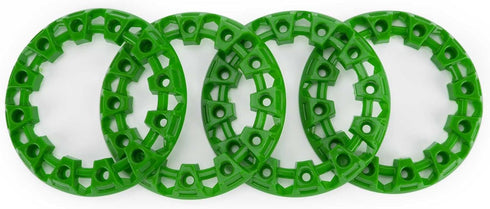 PSLER 4 Pieces of ATV Wheel Rim Hub Protection Decor for ATV Tires 145/70-6 6 Inches Wheel Rim Cover Decoration Modified Parts Green...