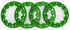 PSLER 4 Pieces of ATV Wheel Rim Hub Protection Decor for ATV Tires 145/70-6 6 Inches Wheel Rim Cover Decoration Modified Parts Green...