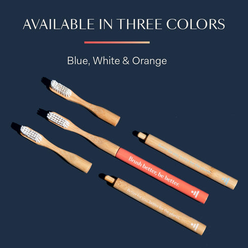 Better & Better Natural Bamboo Toothbrush | Soft Bristles | 100% Plant-Based | Reusable Handle and Replaceable Brush Head | Eco-Friendly, Zero Pla...