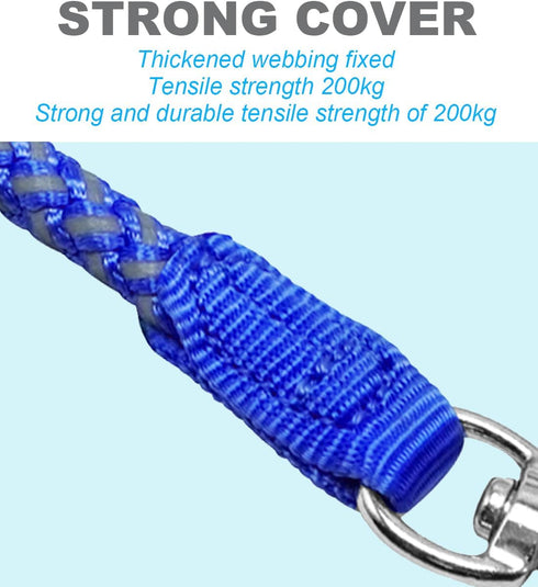 Reflective Dog Leash 2ft 3ft 4ft 6ft 10ft, Heavy Duty Dog Leash Nylon Braided Strong Rope Dog Lead for Small Medium Large Dogs Walking Leash (Blue...