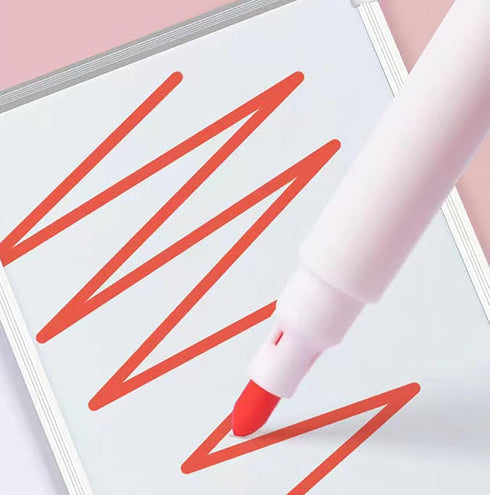 YIKANGHENG 40 Pcs Multicolour Mark Pen, Permanent Dry Erase Wipable Markers Pens with Blackboard Brush Sponge for Whiteboard, Plastic, Glass, Ston...