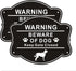 2 Pack Beware of Dog Signs for Fence,10x8 Inch Rust Free .040 Aluminum Metal Yard Sign, Fade Resistant, UV Protected, Weatherproof Warning Dog Sin...