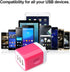 Wall Charger Adapter,USB Cubes,3Pack Universal Travel 3.1A 3 Muti Port Plug Charging Block Compatible with iPhone 16,15,14,13,12,11,SE,X,Plus,Sams...