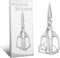 Multi-Function Kitchen Scissors Heavy Duty Kitchen Shears,Cutting Food Tools Cooking Shears for Chicken,Meat,Fish,Poultry(Sliver)...