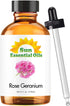 Sun Essential Oils 4oz - Rose Geranium Essential Oil - 4 Fluid Ounces - Rose and Geranium Essential Oil...