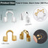 1 Box 600Pcs U Shape Wire Protector Jewelry Wire Guard Loops Brass Small Double Hole Wire Guardians Thread Protectors for Jewelry Making Necklace ...