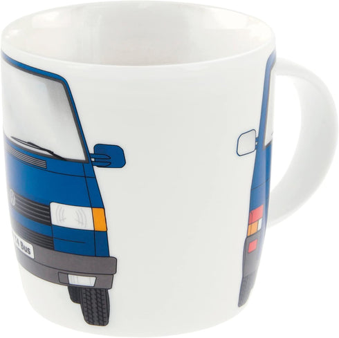 BRISA VW Collection - Volkswagen Large Ceramic CoffeeTeaCappuccino Mug Cup in T4 Bus Campervan Design (Blue)...