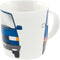 BRISA VW Collection - Volkswagen Large Ceramic CoffeeTeaCappuccino Mug Cup in T4 Bus Campervan Design (Blue)...