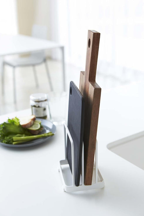Yamazaki Home Plate Cutting Board Stand – Kitchen Storage Rack Holder Organizer...