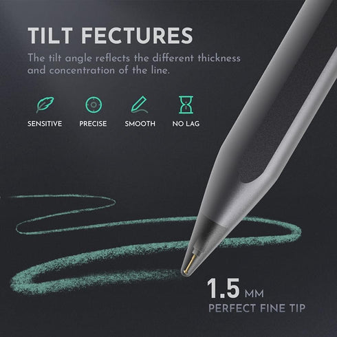 Stylus Pen for Apple iPad, Tilt & Palm Rejection Magnetic Active Touch Pen Compatible with Apple (2018-2023 Versions) iPad 6/7/8/9/10th,Pro 11/12....