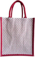 KVR Natural Jute burlap wine beer whisky vodka bottle carrier sturdy environment friendly bag with option to use as lunch bag (6 Bottle Bag, White...