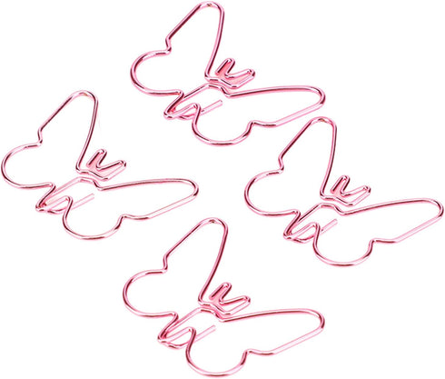 50Pcs Butterflies Paperclip Set, Pink Cute Paperclips, Metal Paperclips for Office, Home, and School Use...