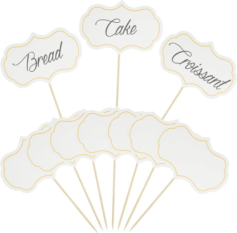 Cheese Markers, Charcuterie Boards Accessories, 24 Pieces Food Labels for Party Buffet, Blank Toothpick Flags, Cake Toppers, Chalkboard Cupcake To...
