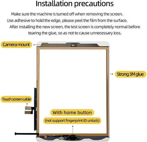 Touch Screen for iPad 7th Gen(2019)/ ipad 8th Gen(2020) Replacement Digitizer Touch Screen,for iPad 10.2 A2197 A2200 A2198 A2270 A2428 A2429 A2430...