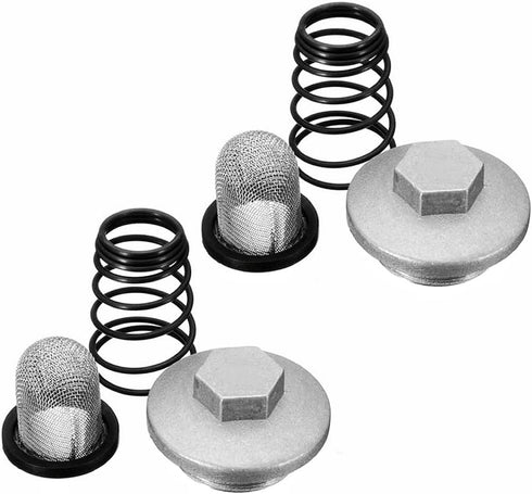 Oil Screen Cleaner Cap Drain Plug GY6 50cc 125cc 150cc (2/Pack) for Moped Scooter Baotian Benzhou Taotao QMB139 157QMJ Engine Oil Drain Spring Scr...