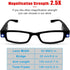 2 Pcs Reading Glasses with Lights Led Readers Fashion Glasses for Reading for Men Women Lighted Magnifier Nighttime Reader Compact Full Frame Eyew...