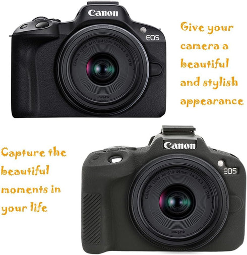 Case for Canon EOS R50, EOS R50 Camera Silicone Protective Case, Lightweight, Anti-Scratch Slim Fit Soft Skin, EOS R50 Accessories, AEXUTDA Bag fo...