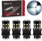 4-Pack Super Bright 3157 3156 3057 3056 3157K LED Bulbs 6000K Xenon White 24-SMD LED Chipsets with Projector for Backup Reverse Lights, Parking Li...