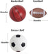 Soccer Basketball Football Small Sports Bouncy Balls with Hand Pump for Kids and Toddlers - (Pack of 3) 6-Inch Diameter Rubber Sport Ball Set for ...
