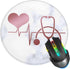 Mouse Pad Nurse Doctor Heart Stethoscope Marble Mouse Pads for Desk, Stitched Edge Mousepad with Non-Slip Rubber Base, Gaming Mouse Mat for Comput...