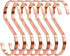 SumDirect 10pcs 4 Inch Rose Gold Flat S Hooks, Heavy Duty Stainless Steel S Shaped Hooks for Hanging...