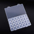 3 Pack 28 Grids Clear Plastic Organizer Box Plastic Jewelry Box Movable Dividers Earring Storage Containers Diamond Painting Storage Case for Cros...