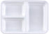GoodCook Meal Prep Rectangle Three Compartment 20-Piece, White, Made without BPA...