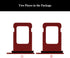 2 Pieces Sim Card Tray Holder with Waterproof Rubber & Eject Pin Replacement for iPhone 12 6.1 Inch (Red)...