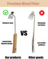Weed Puller Tool, Weeding Artifact Uprooting Weeding Tool, 4-Tine Stainless Steel Head Hand Multi Function Garden Weeder Remover Tool Easily Remov...