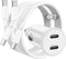 Car Charger for iPhone 15, 40W Dual USB C Car Charger Cigarette Lighter with 2 Pack 6FT USB C to USB C Cable Fast Charging Compatible for iPhone 1...