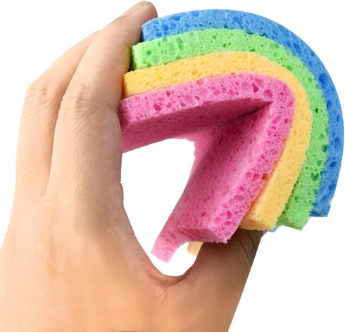 30 Pack Kitchen Cleaning Sponges Non-Scratch Kitchen Sponges Bulk Cleaning Sponges Dishwashing Sponges Natural Colored Sponge for Kitchen and Bath...