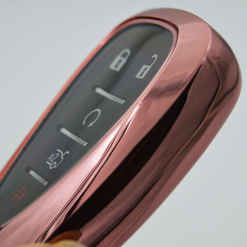 Glossy Pink Key Fob Cover Case Protector for Chevrolet Chevy Malibu Camaro Trax Traverse Sonic Cruze Volt Equinox Trailblazer...