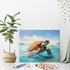 TFIAVSIN Paint by Number for Adults Sea Turtle Paint by Numbers Tropical Sandy Shore Landscape Oil Painting for Adults DIY Paint by Number Kits Ad...