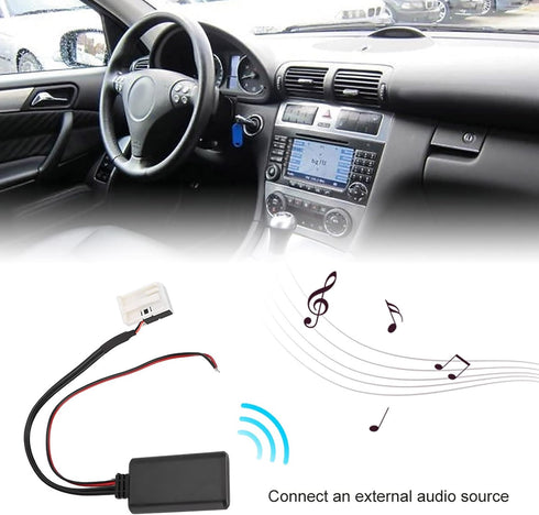 12V 12 Pin Bluetooth Adapter Aux Audio Cable Audio Cable Adapter Fit For Mercedes Benz W169 W245 W203 W209 R230 W221 W251 W164 X164...